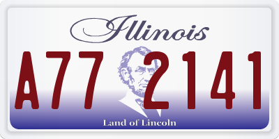 IL license plate A772141