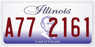 IL license plate A772161