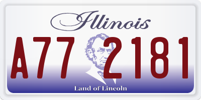 IL license plate A772181