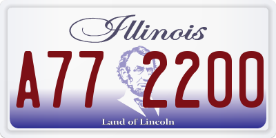 IL license plate A772200