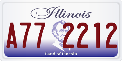 IL license plate A772212