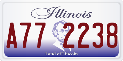 IL license plate A772238