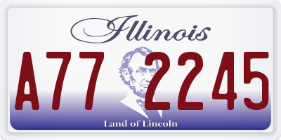 IL license plate A772245