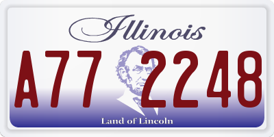 IL license plate A772248