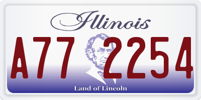 IL license plate A772254