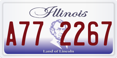 IL license plate A772267