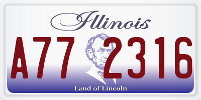 IL license plate A772316