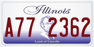 IL license plate A772362