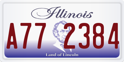 IL license plate A772384