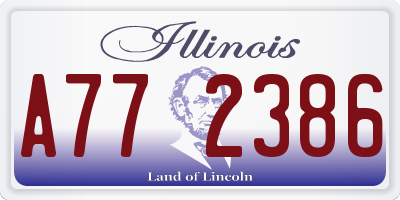 IL license plate A772386