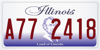 IL license plate A772418