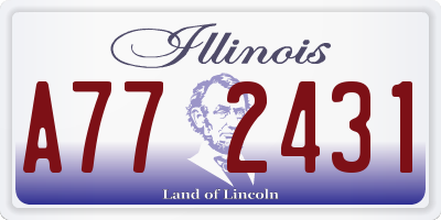 IL license plate A772431