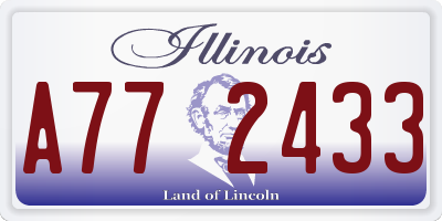 IL license plate A772433