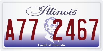 IL license plate A772467