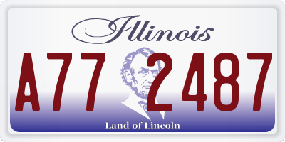 IL license plate A772487