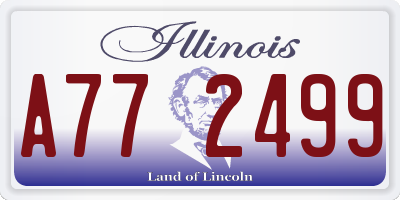 IL license plate A772499