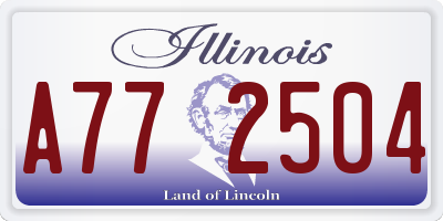 IL license plate A772504