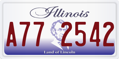 IL license plate A772542