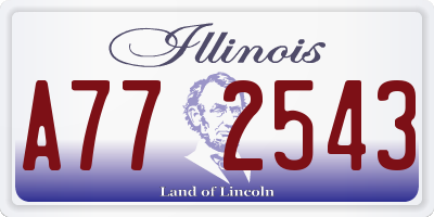 IL license plate A772543