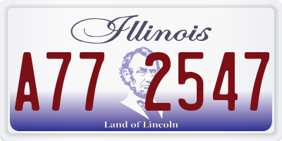 IL license plate A772547