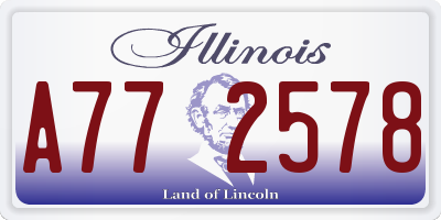 IL license plate A772578