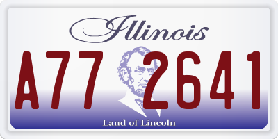 IL license plate A772641