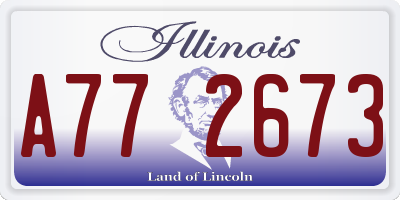 IL license plate A772673