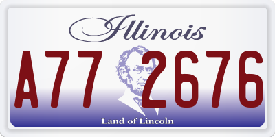 IL license plate A772676