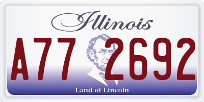 IL license plate A772692