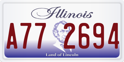 IL license plate A772694