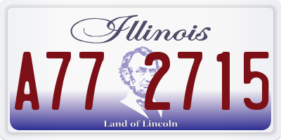 IL license plate A772715