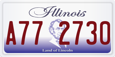 IL license plate A772730