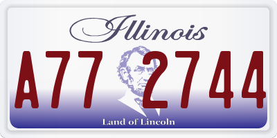 IL license plate A772744