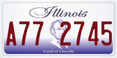 IL license plate A772745