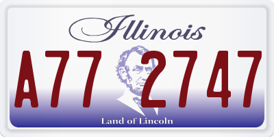 IL license plate A772747
