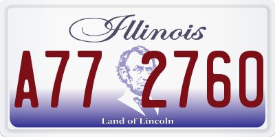 IL license plate A772760