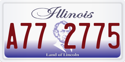 IL license plate A772775