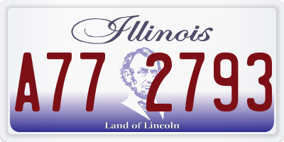 IL license plate A772793