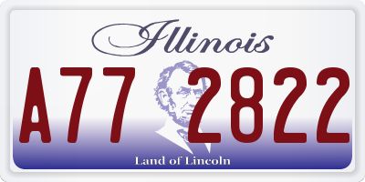IL license plate A772822