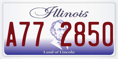 IL license plate A772850