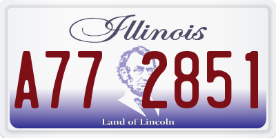 IL license plate A772851