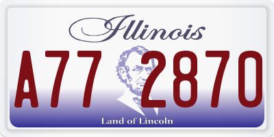 IL license plate A772870