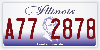 IL license plate A772878