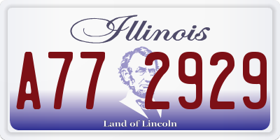 IL license plate A772929