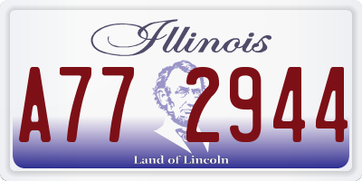 IL license plate A772944