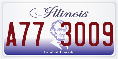IL license plate A773009