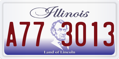 IL license plate A773013