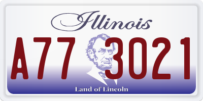 IL license plate A773021