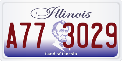 IL license plate A773029