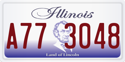 IL license plate A773048